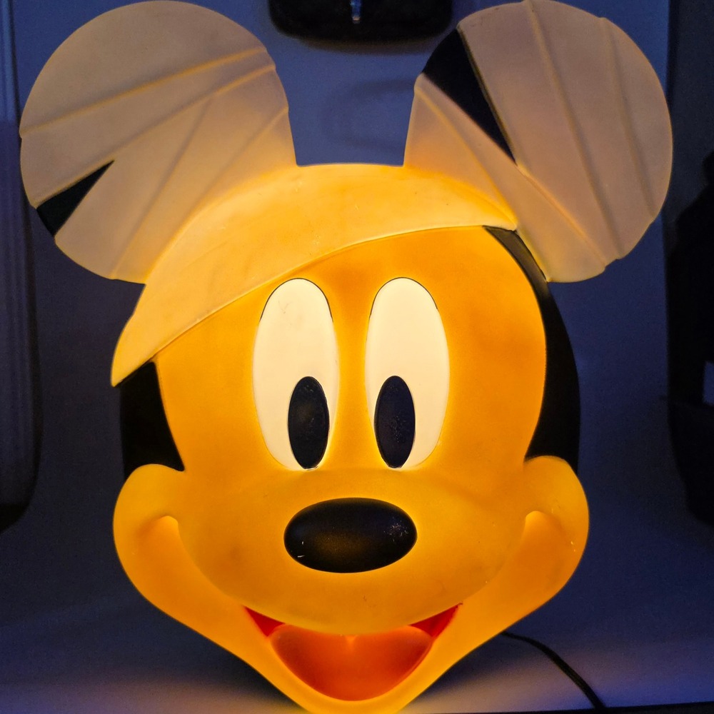Disney Mickey Mouse Mummy Halloween Lighted Blow Mold Decor by Gemmy 17" Used